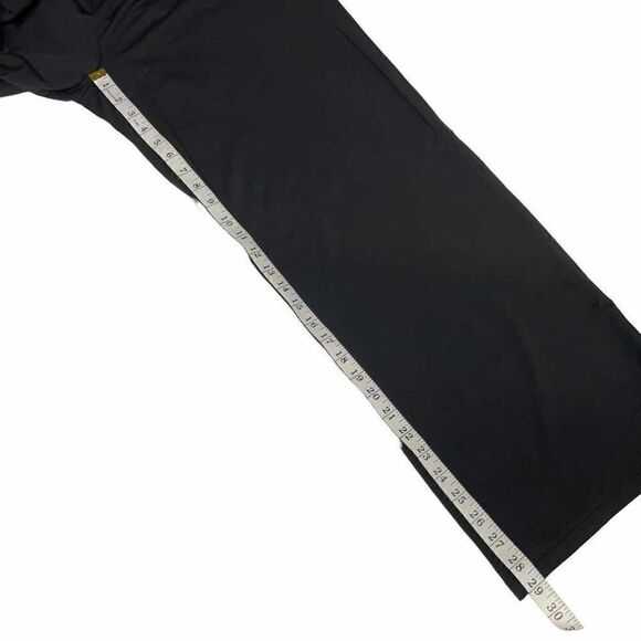 DKNY Pure Travel Pants Black Elastic Waist Wide Leg Lounge Leisure Size Large - Picture 4 of 13